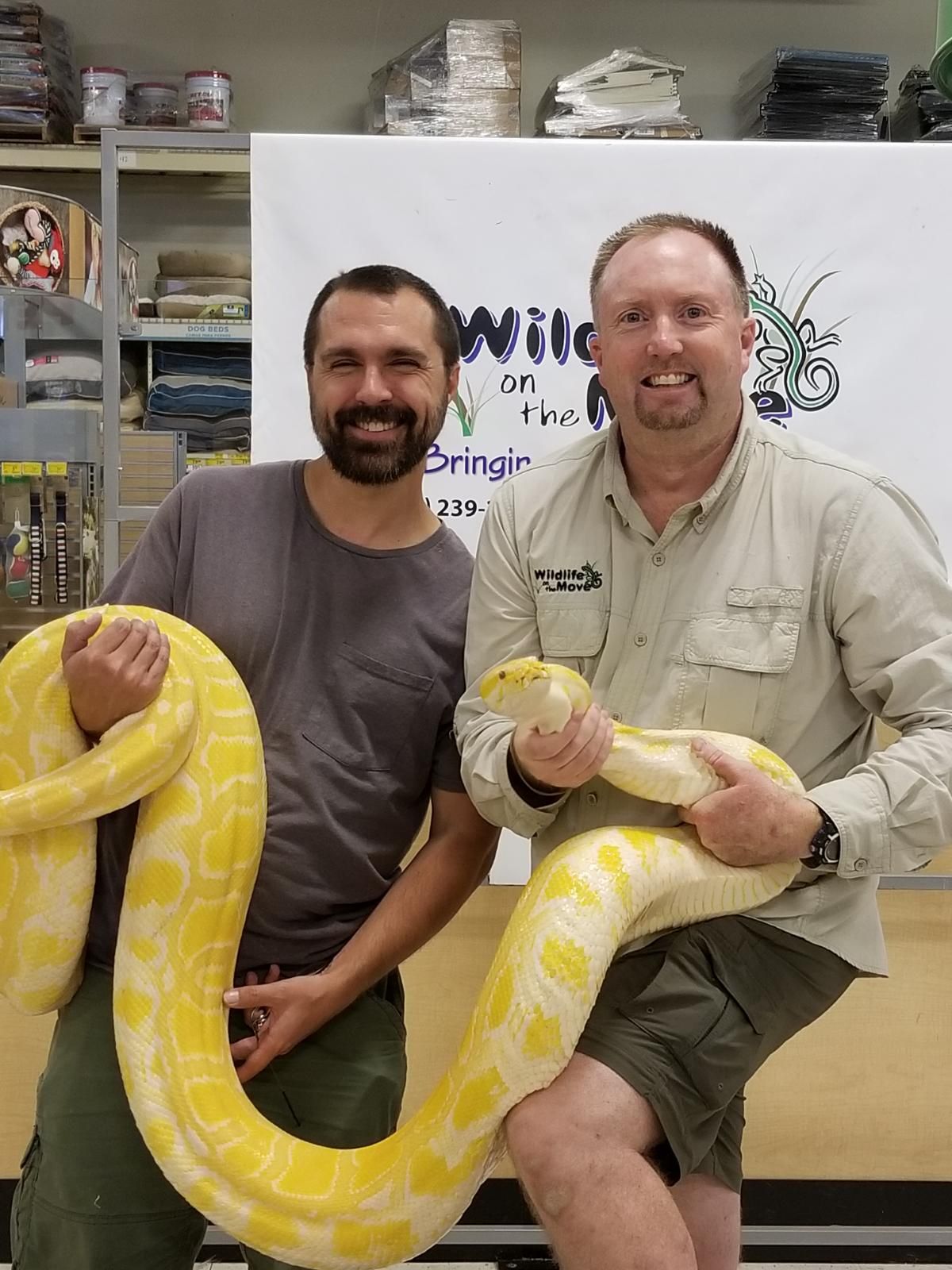 Wildlife On The Move Providing LIVE Animal Encounter Photo Booth for Perot Musem Staff Day (Dallas)