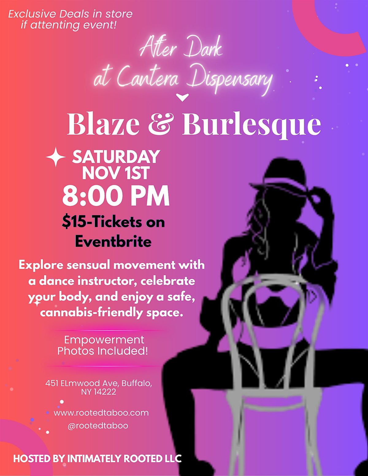 Blaze & Burlesque at Cantera Dispensary