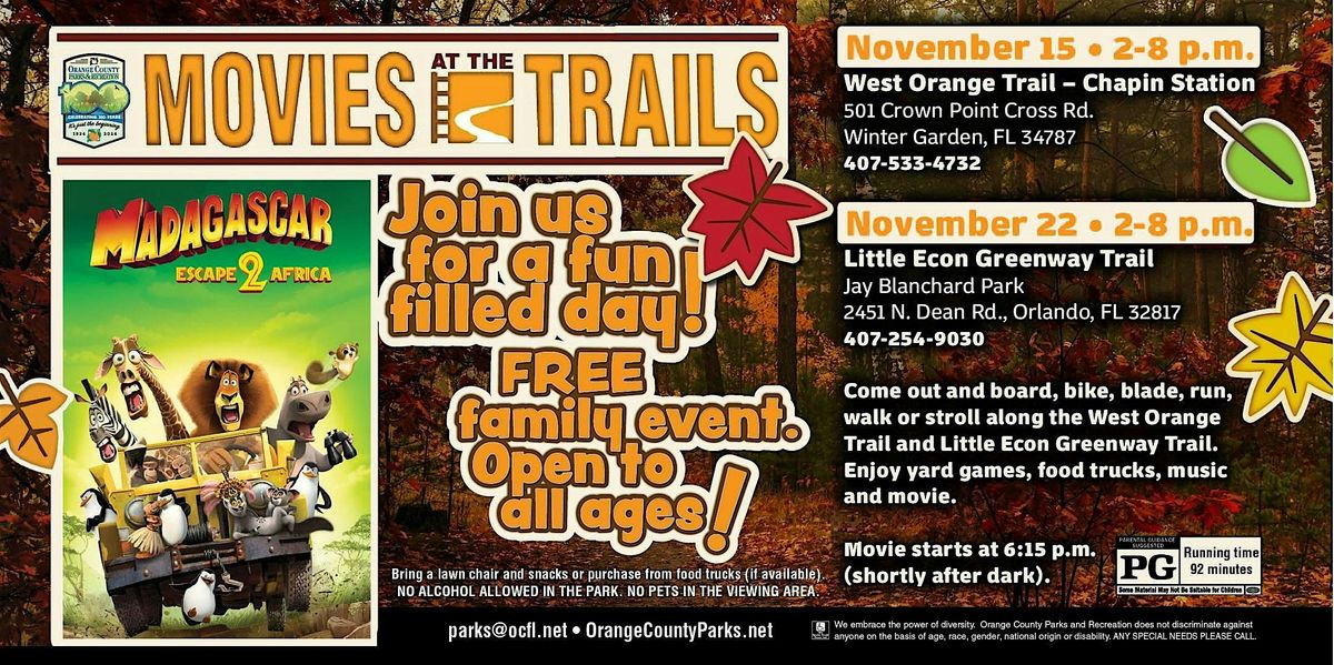 Movie At The Trails - Chapin Station & Blanchard Park