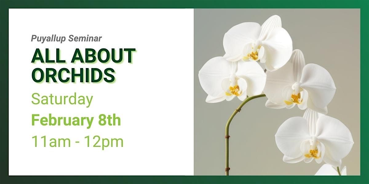 Orchids Seminar: Puyallup, Saturday February 8th 11am