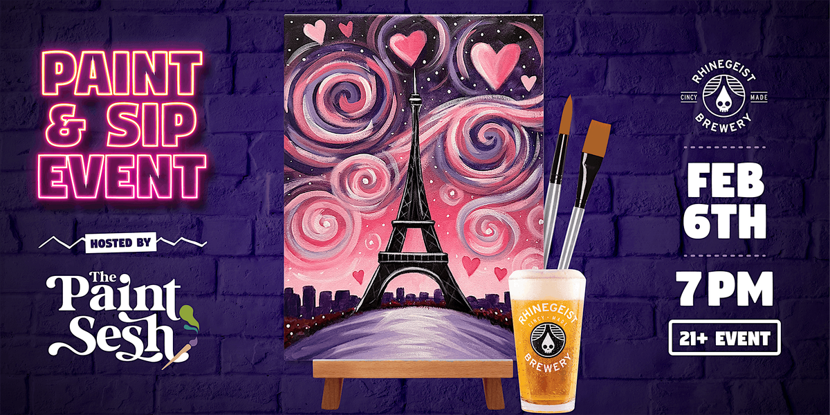 Paint & Sip Valentines Painting Event in Cincinnati, OH \u2013 \u201cCity of Love\u201d