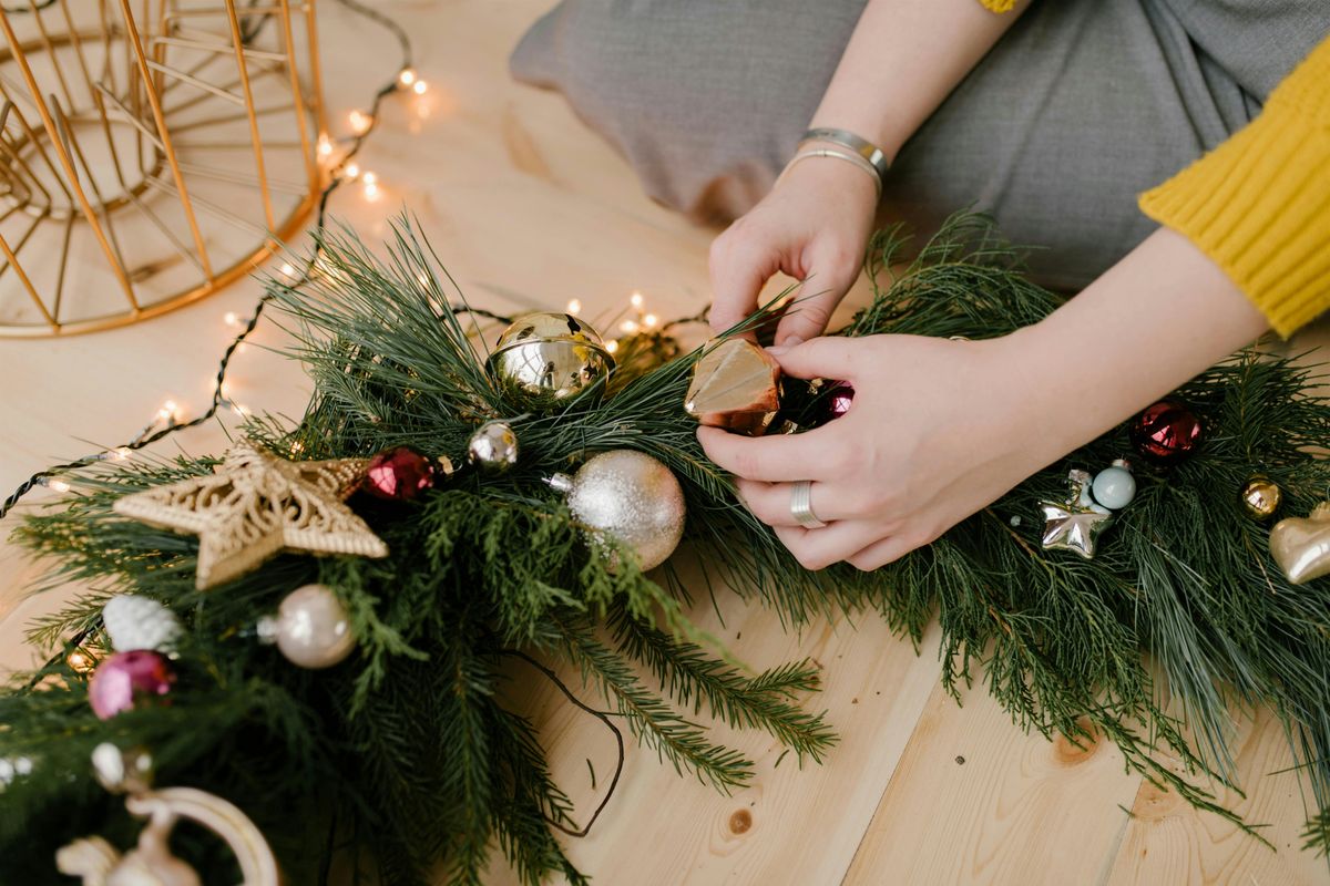 Christmas wreath making workshop at Central Library