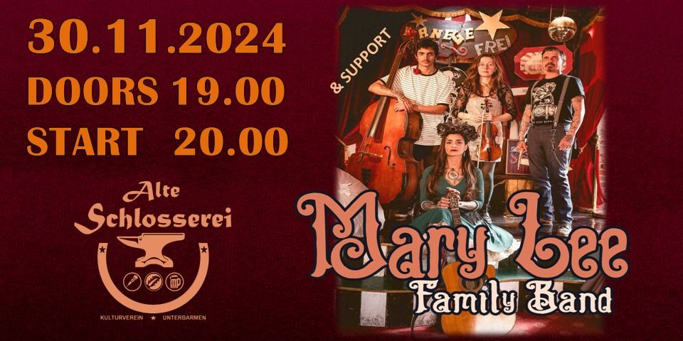 Mary Lee & Family Band plus Support