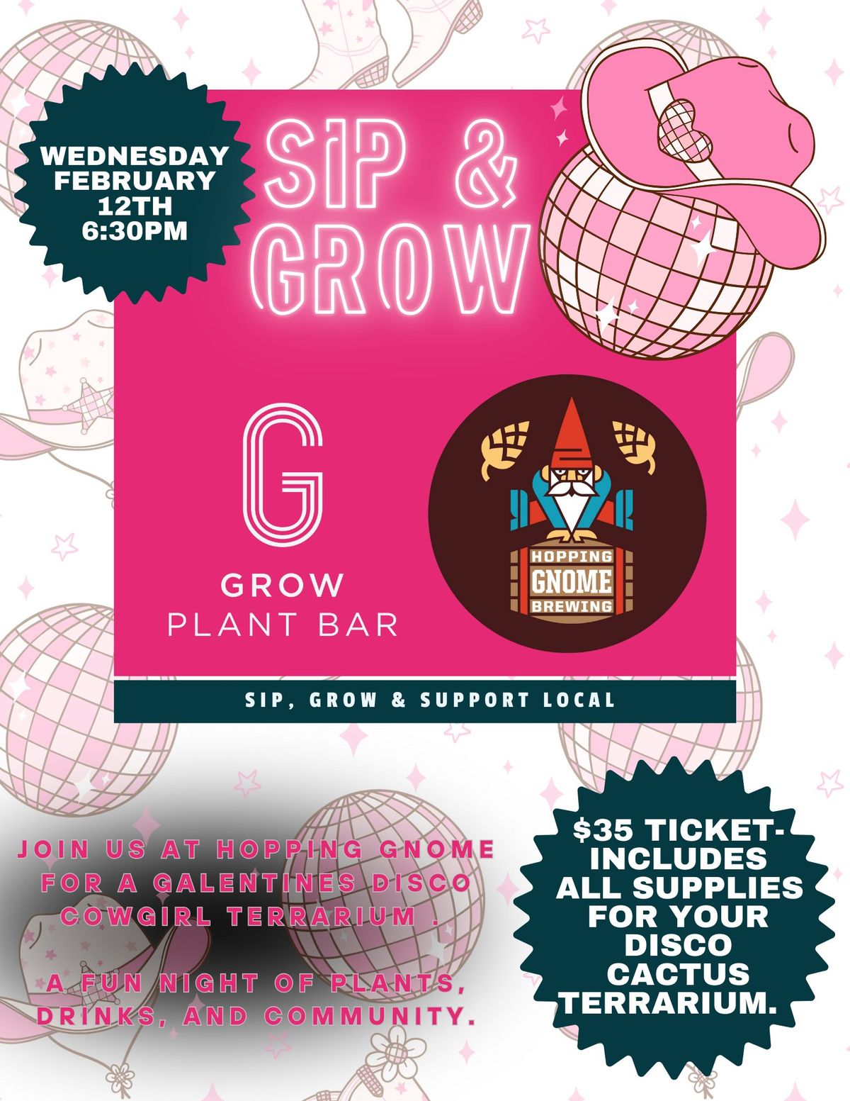 Sip & GROW at Hopping Gnome