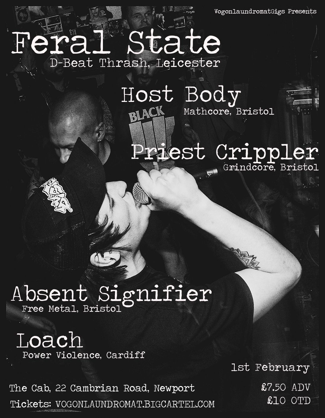 Feral State Host Body Priest Crippler Absent Signifier Loach Live @ The Cab