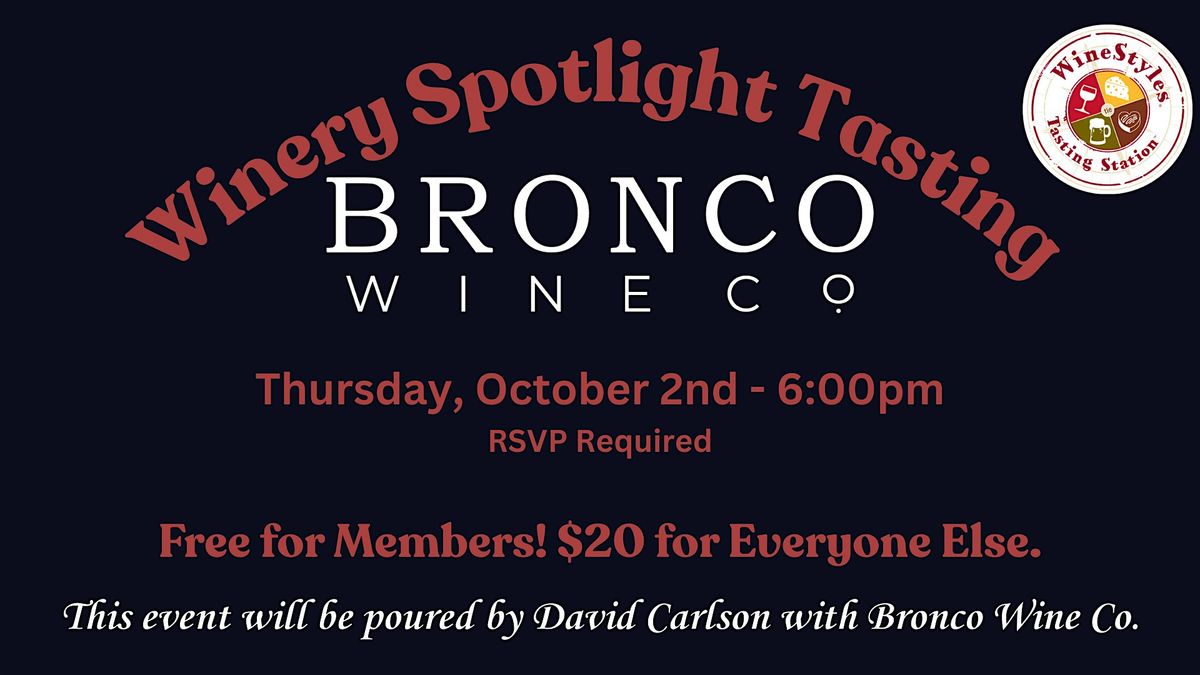 Winery Spotlight: Bronco Wine Co
