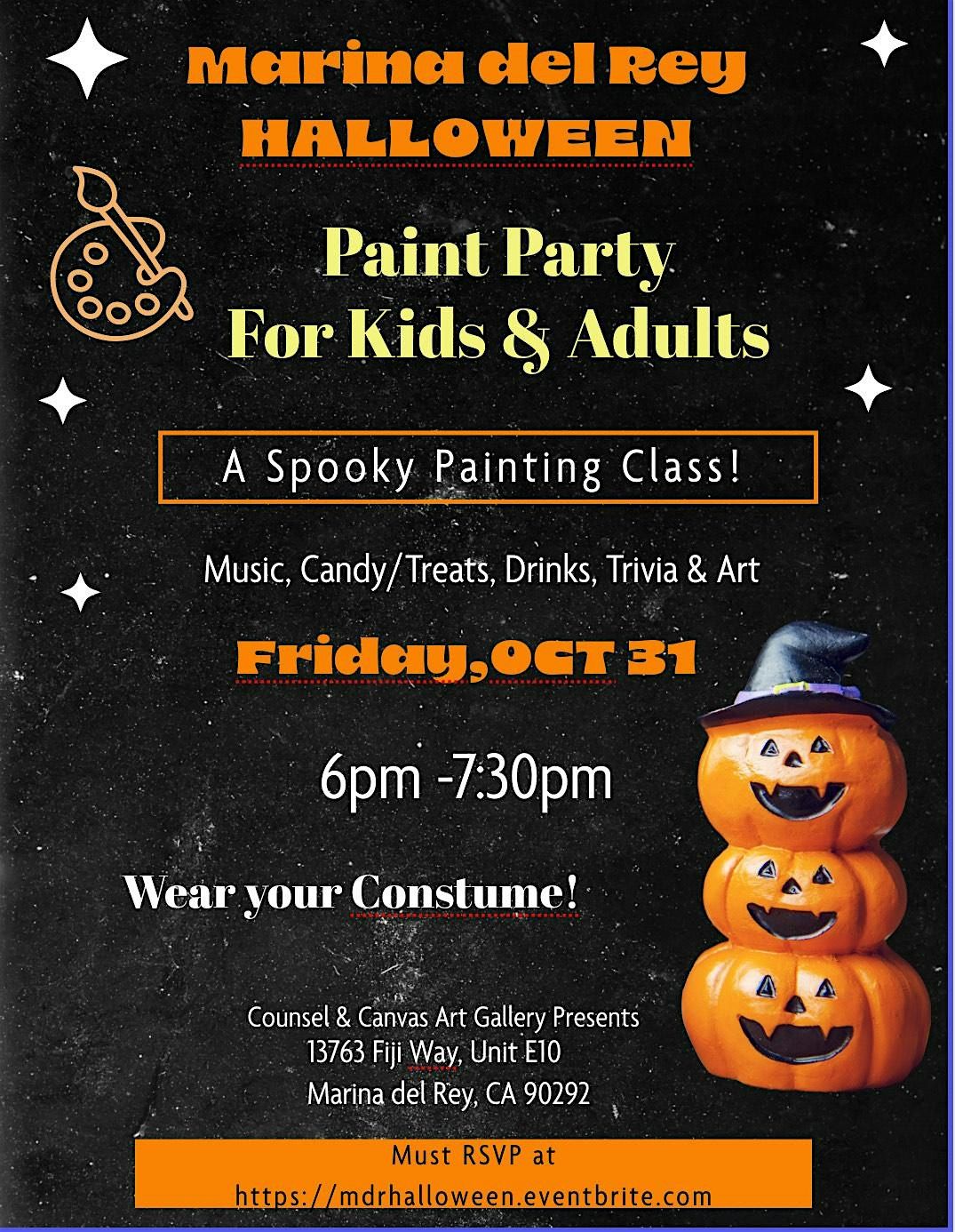 Kids Halloween Paint Nite in Marina del Rey