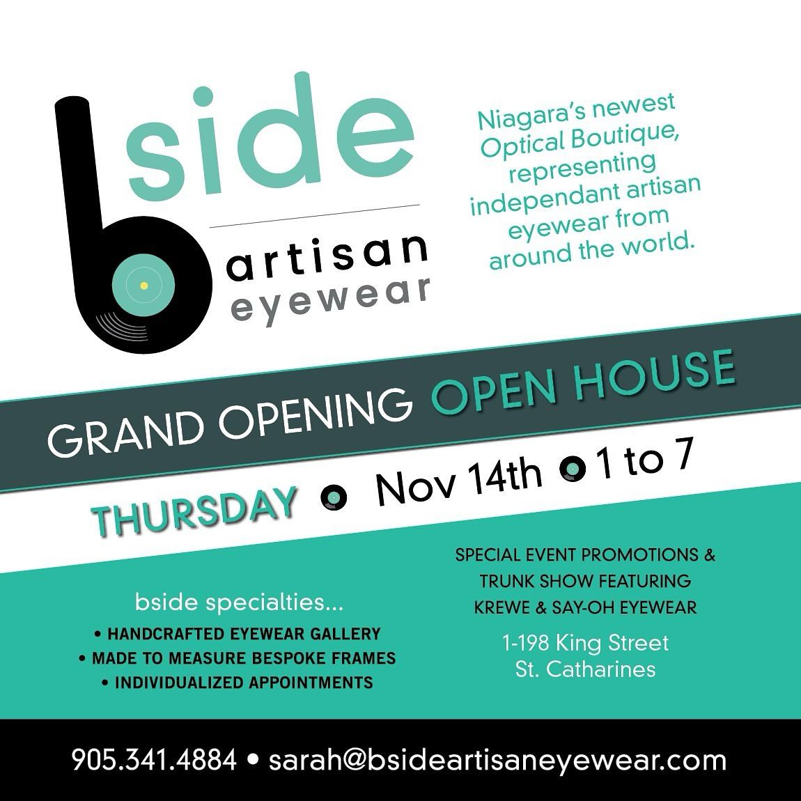 bside Artisan Eyewear GRAND OPENING