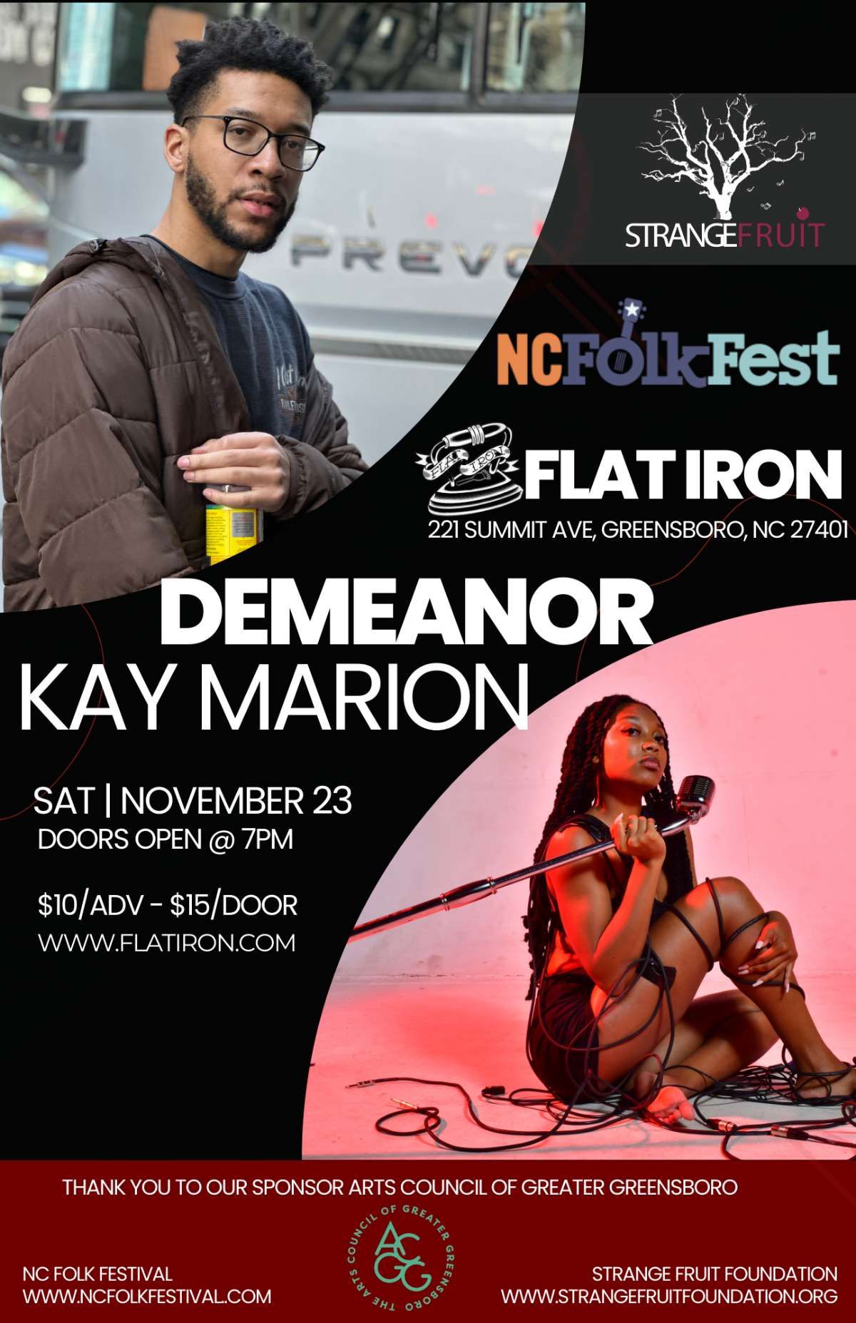 Demeanor w\/ Kay Marion (Presented by NC Folk Fest, Strange Fruit Foundation, and ACGG)