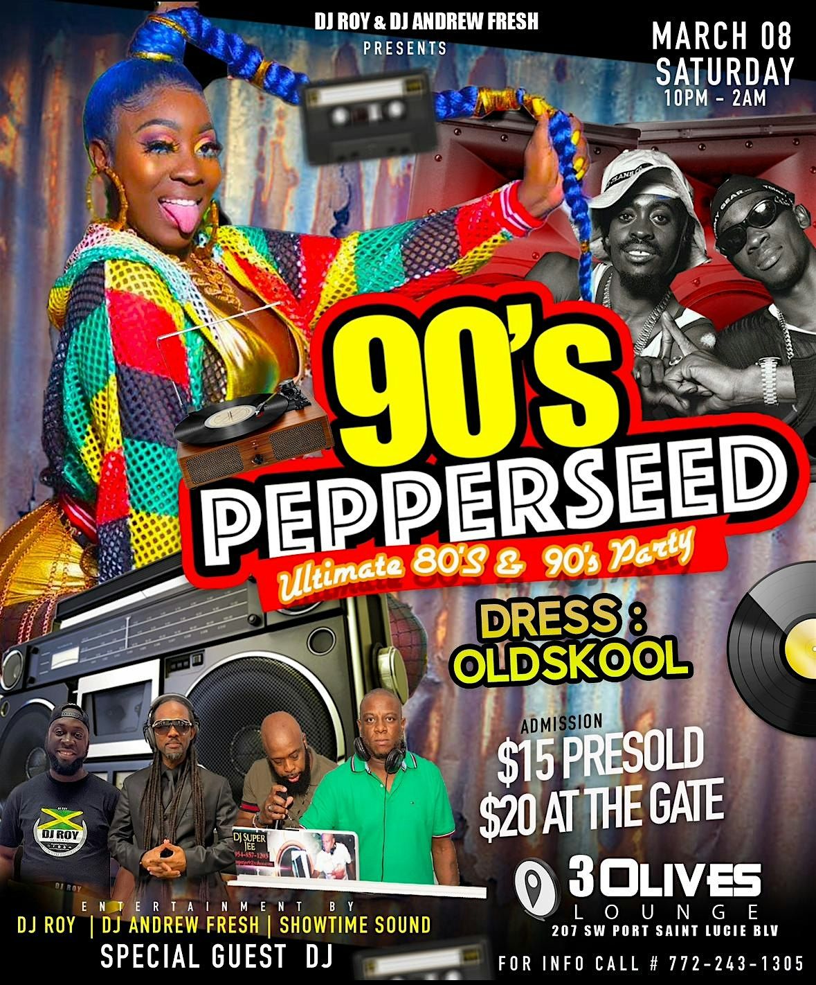 90\u2019S PEPPERSEED RETRO PARTY | PORT SAINT LUCIE