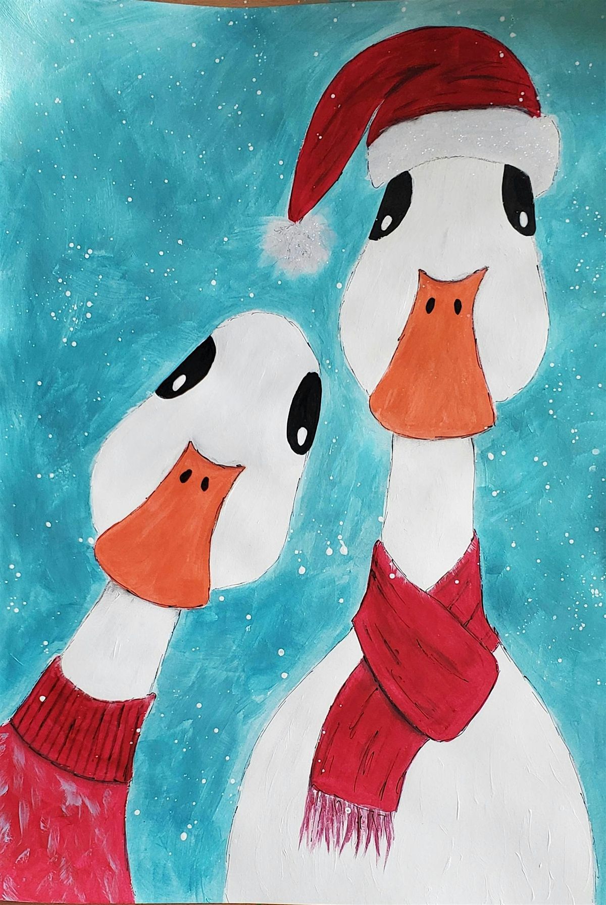 Paint & Fizz - Christmas Ducks!
