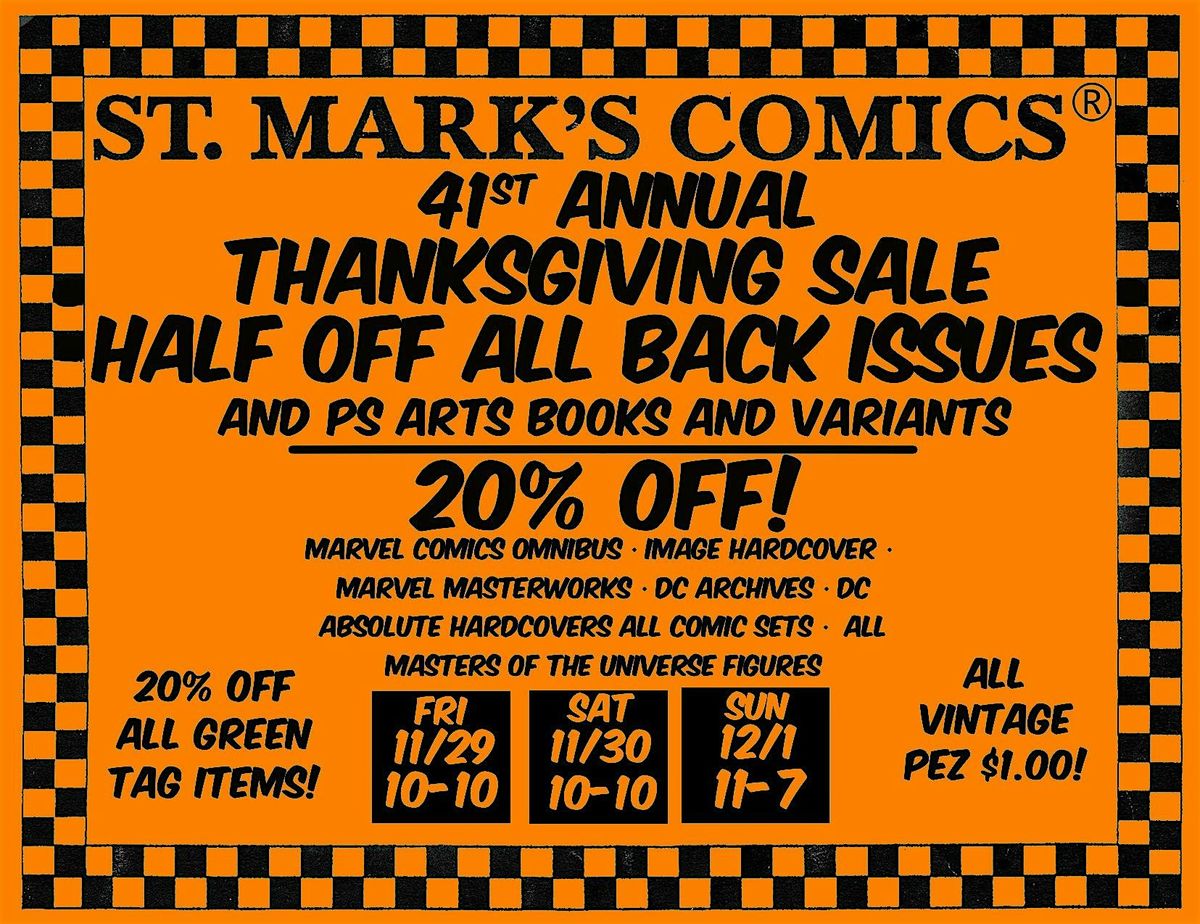 St. Mark's Comic's 41st Annual Thanksgiving Sale