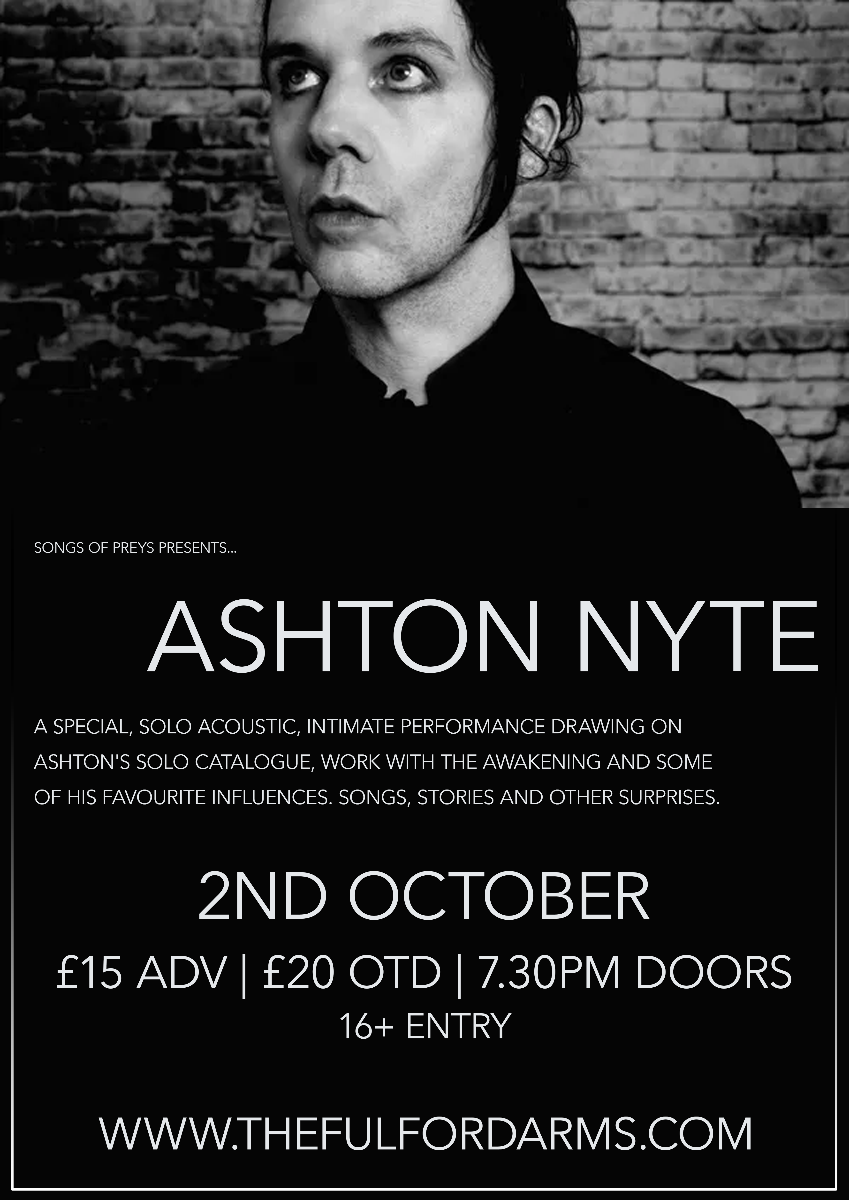 Ashton Nyte (of The Awakening): Solo Acoustic Tour