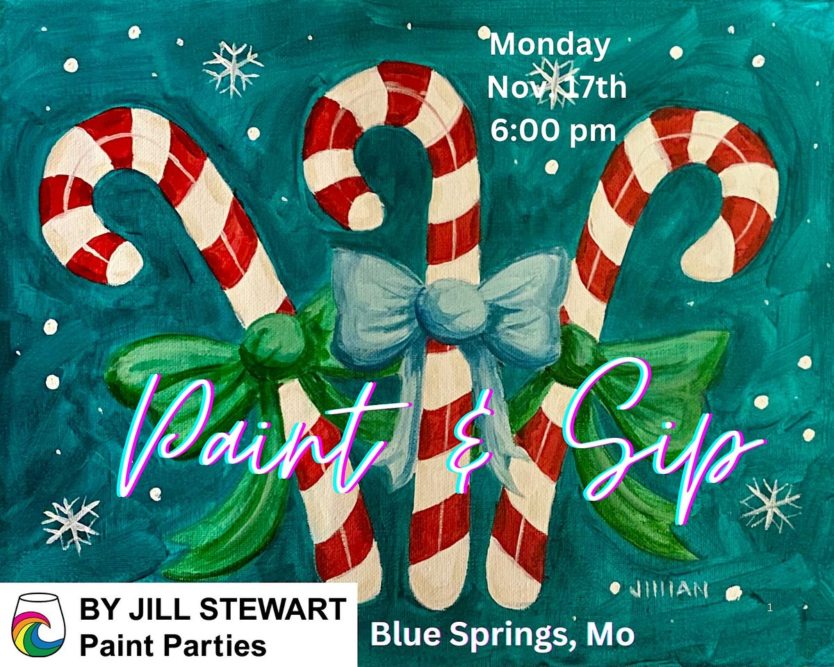 Candy Cane Paint Party