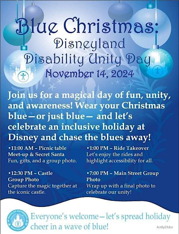 Disneyland Disability Unity Day - Blue Christmas