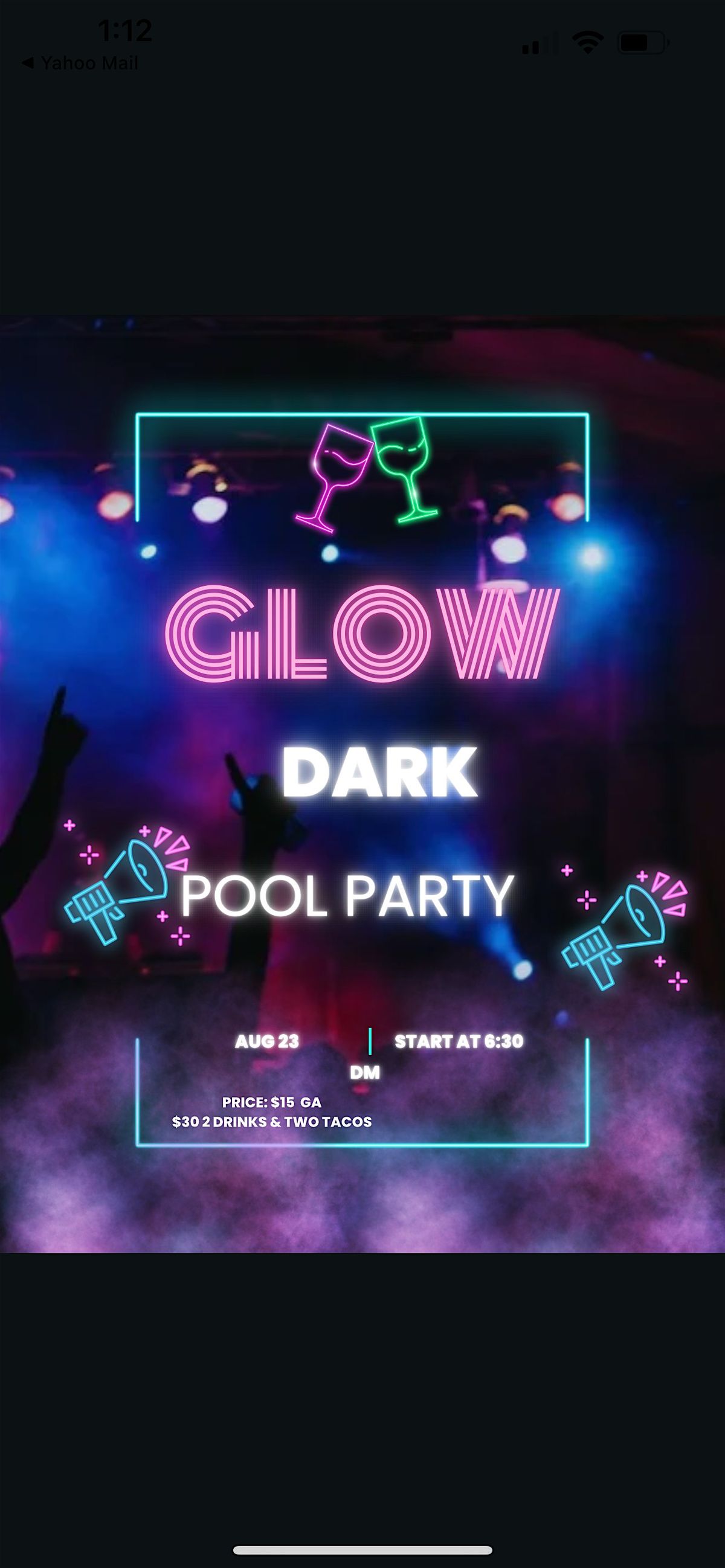 Glow In The Dark Pool party