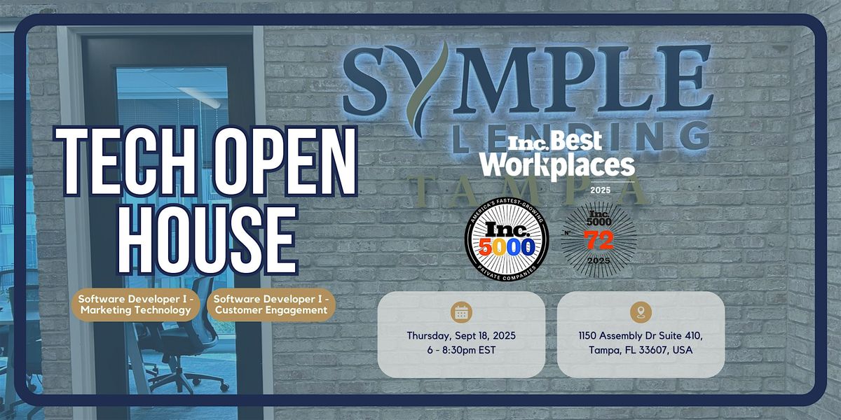 Symple Lending Tech Open House \u2013 Get Hired On the Spot!