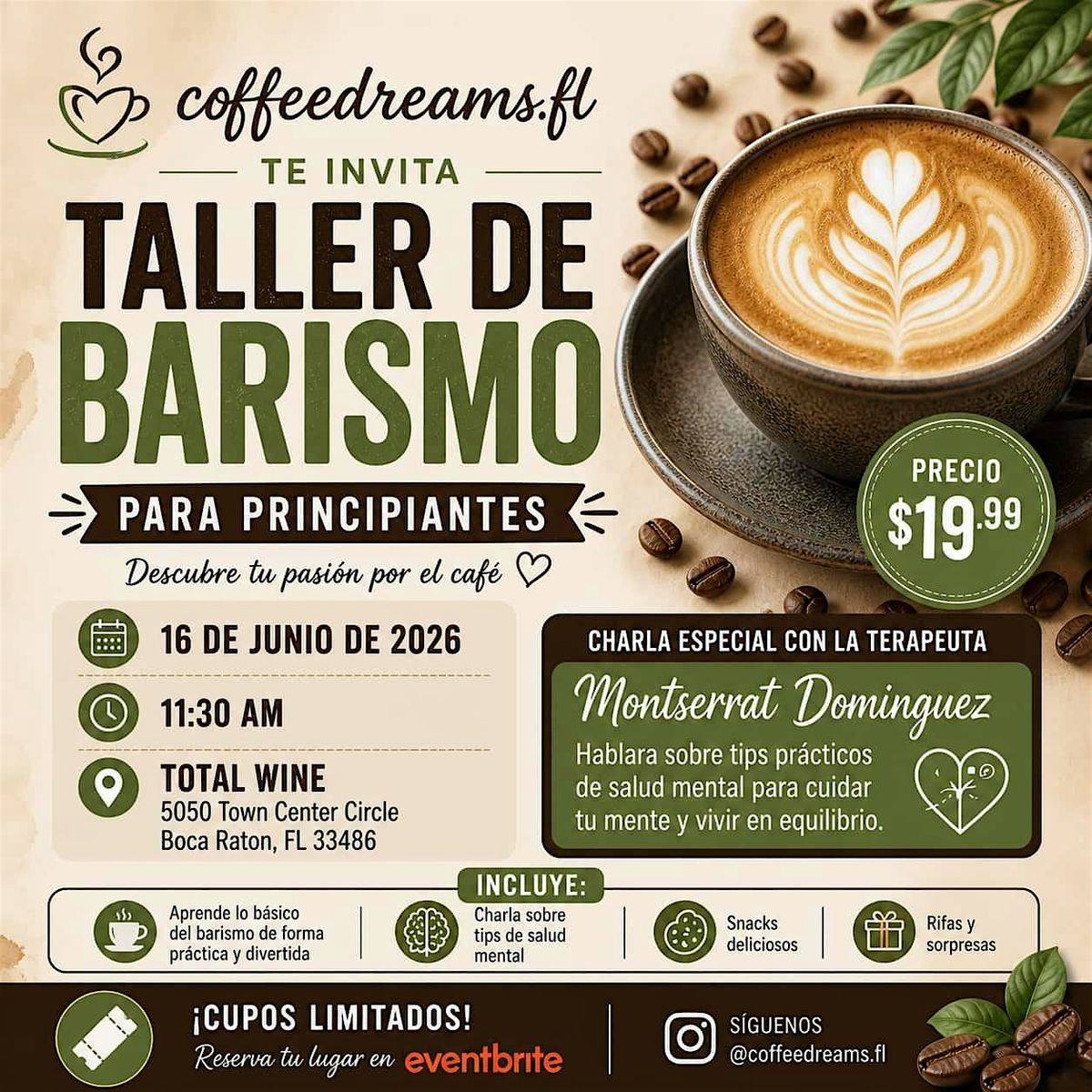 Vive la experiencia del Cafe: Taller de Barismo para Principiantes