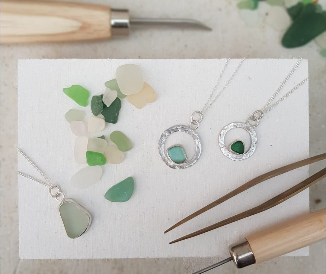 Silver and Seaglass Pendant Workshop