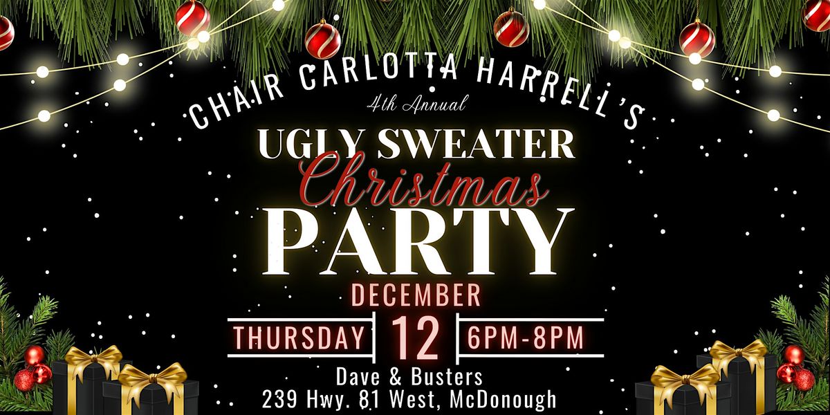 Henry County Board Chair Carlotta Harrell's Ugly Sweater Christmas Party