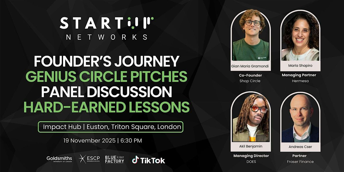 Startup Events London - Networking, Investor Relations, Fireside Chat