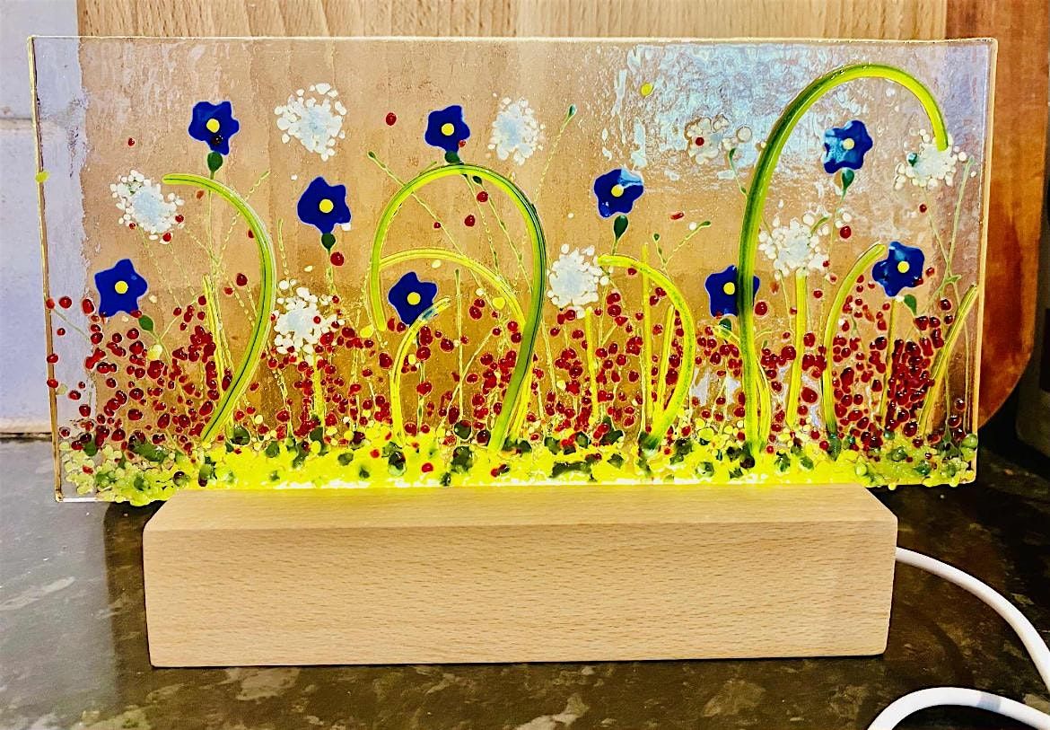 Fused Glass Floral Light