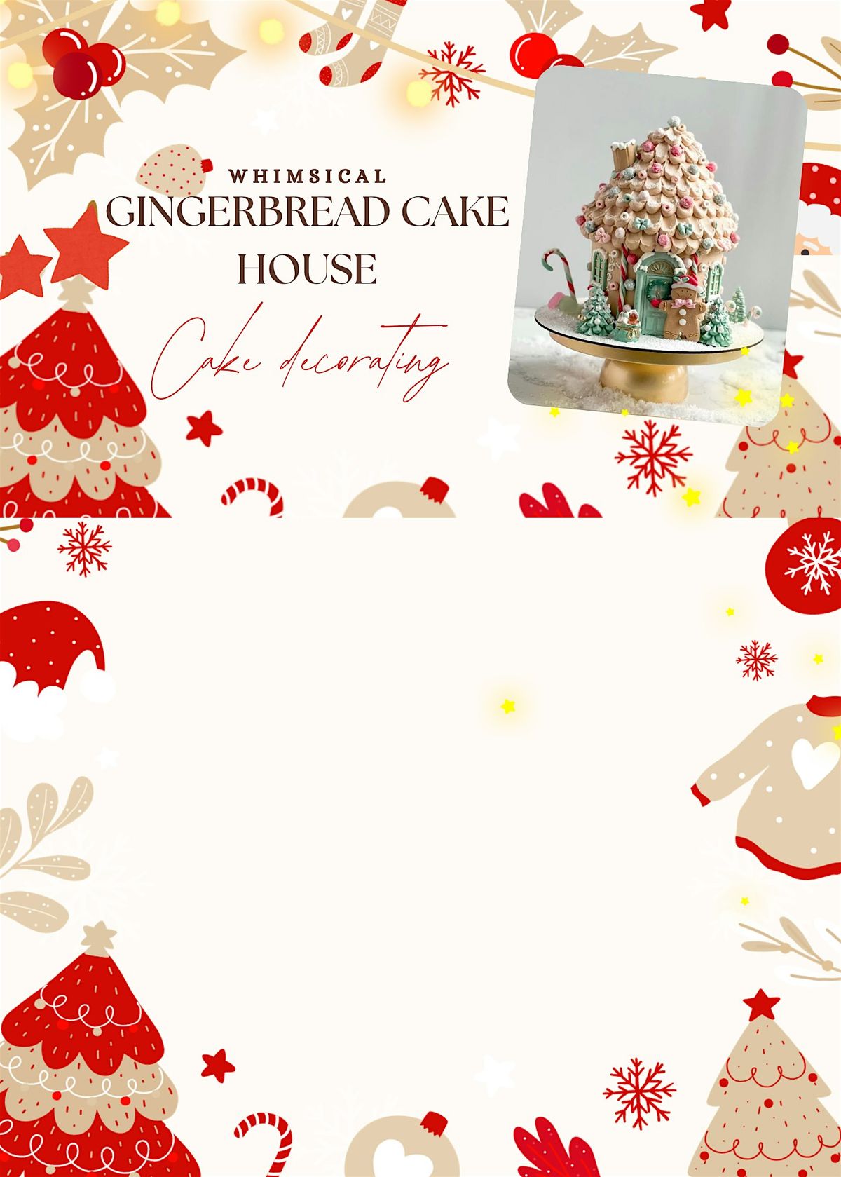 Whimsical Gingerbread Cake House