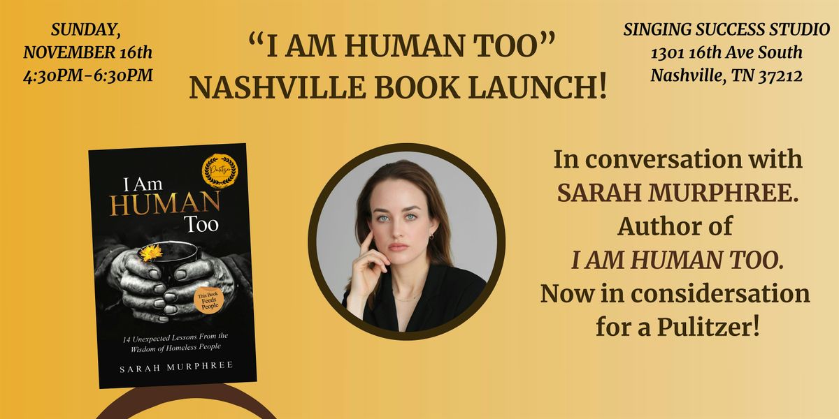 Book Launch Celebration: I Am Human Too \u2014Now in Pulitzer Consideration!
