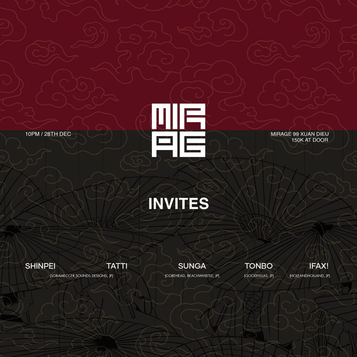 Mirage Invites Tatti, Tonbo, Sunga, iFax!, Shinpei