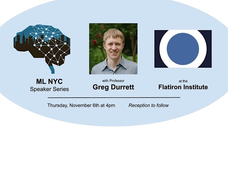 ML-NYC Speaker Series and Happy Hour:  Greg Durrett