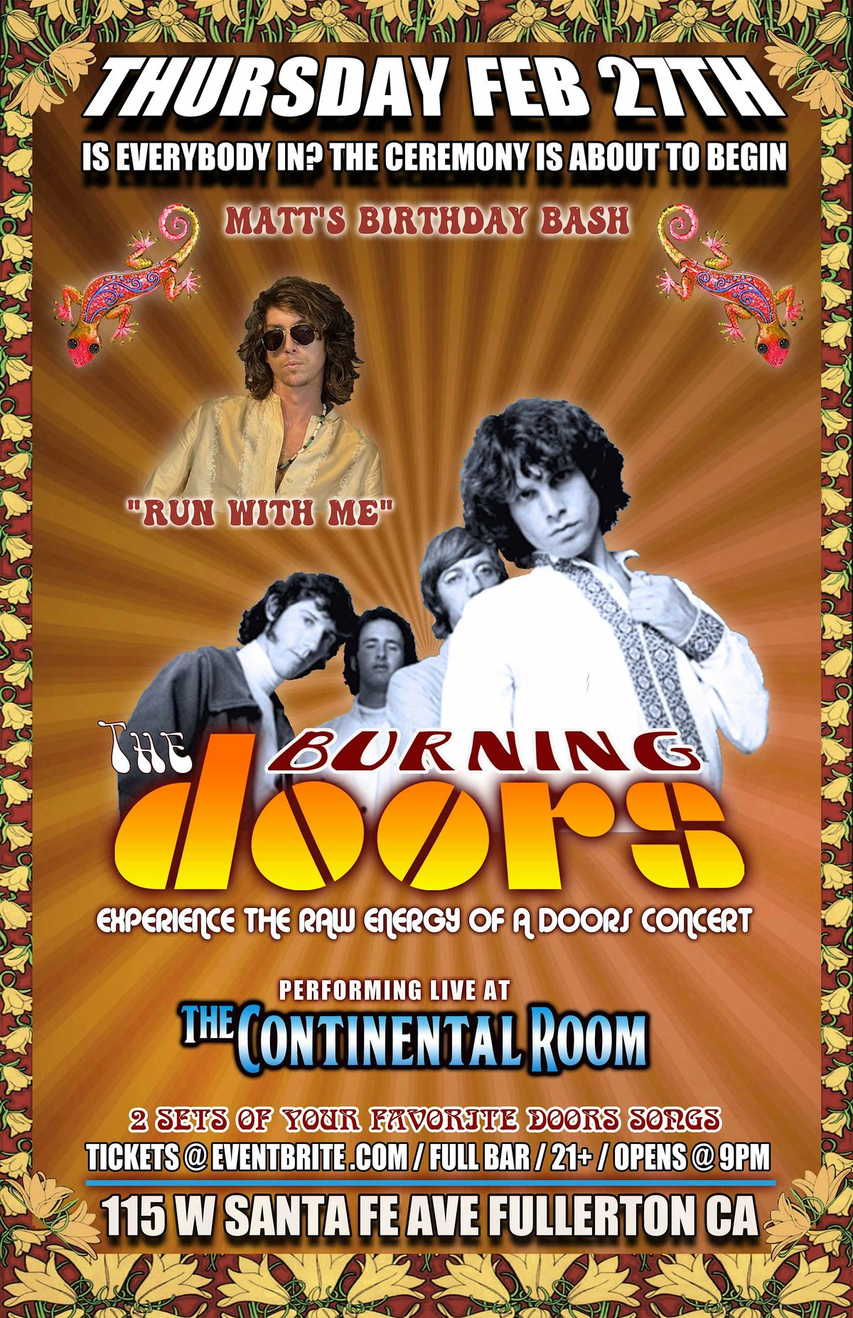 The Burning Doors Continental Room Fullerton