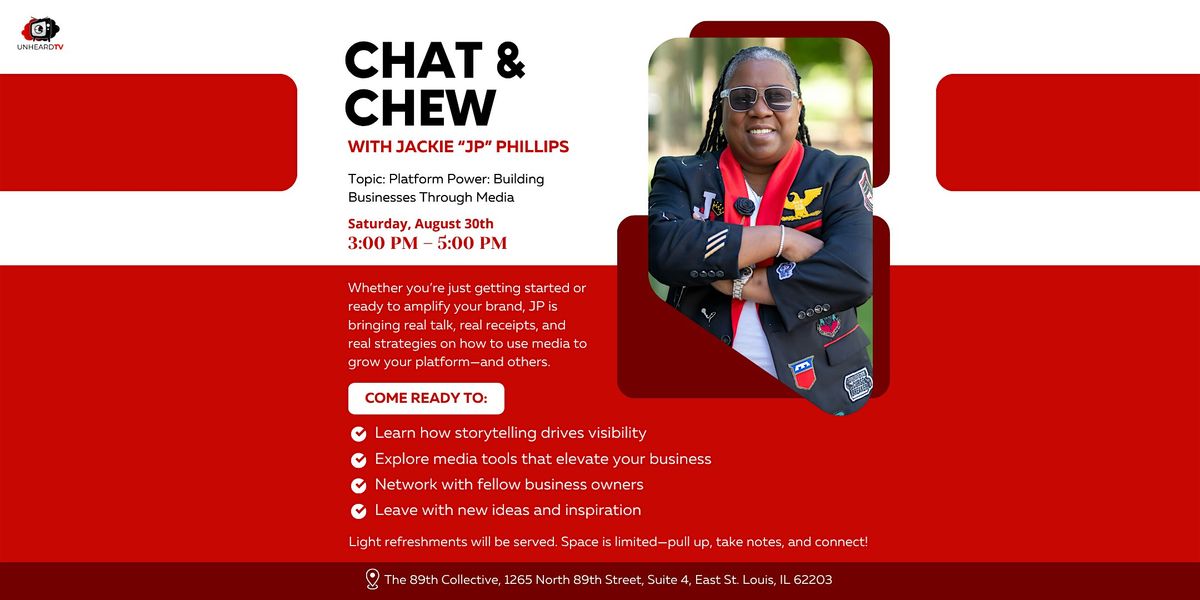 Chat & Chew with Jackie \u201cJP\u201d Phillips