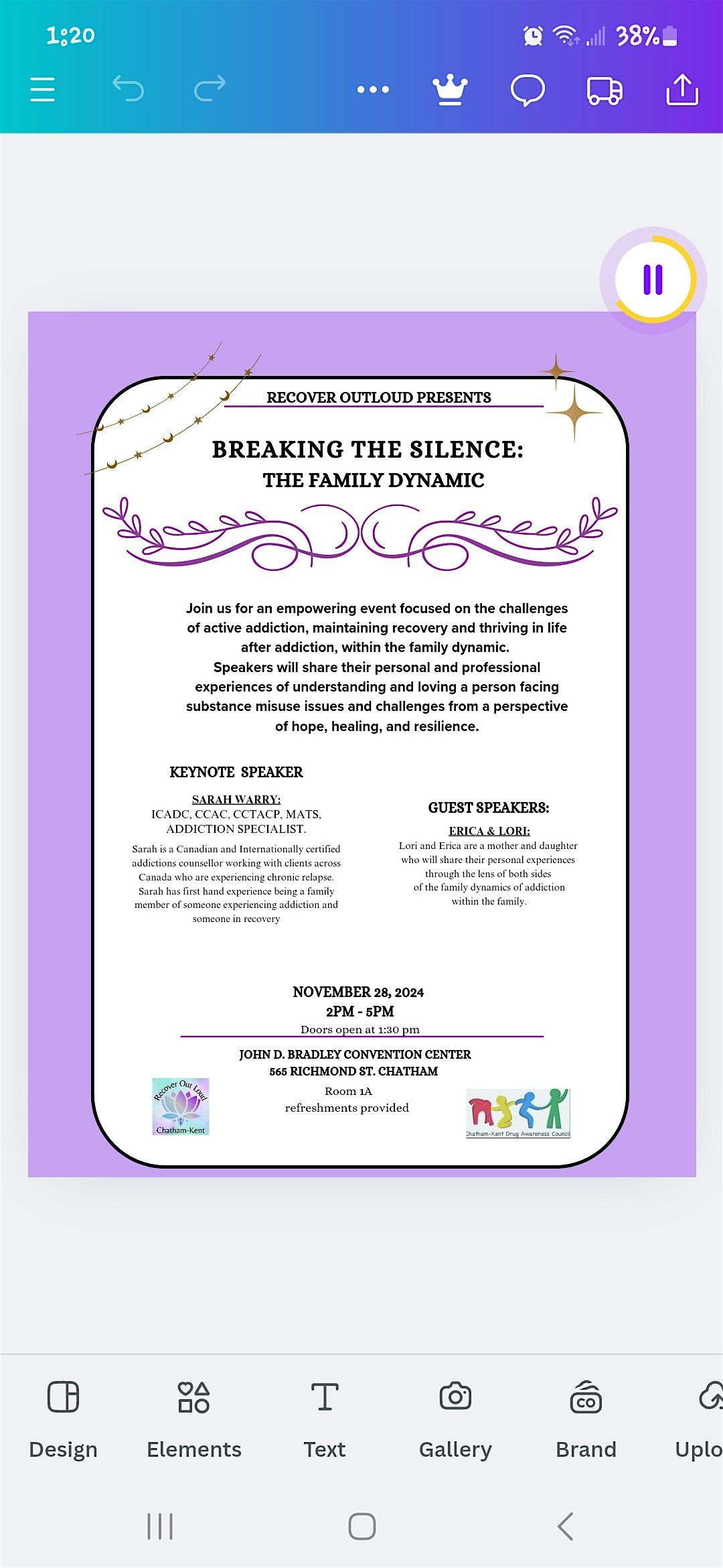 CK-DAC & Recover Out Loud presents Breaking the Silence: The Family Dynamic