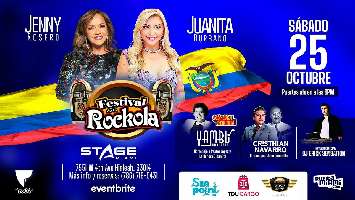 Festival de la Rockola con Jenny Rosero y Juanita Burbano en STAGE Miami