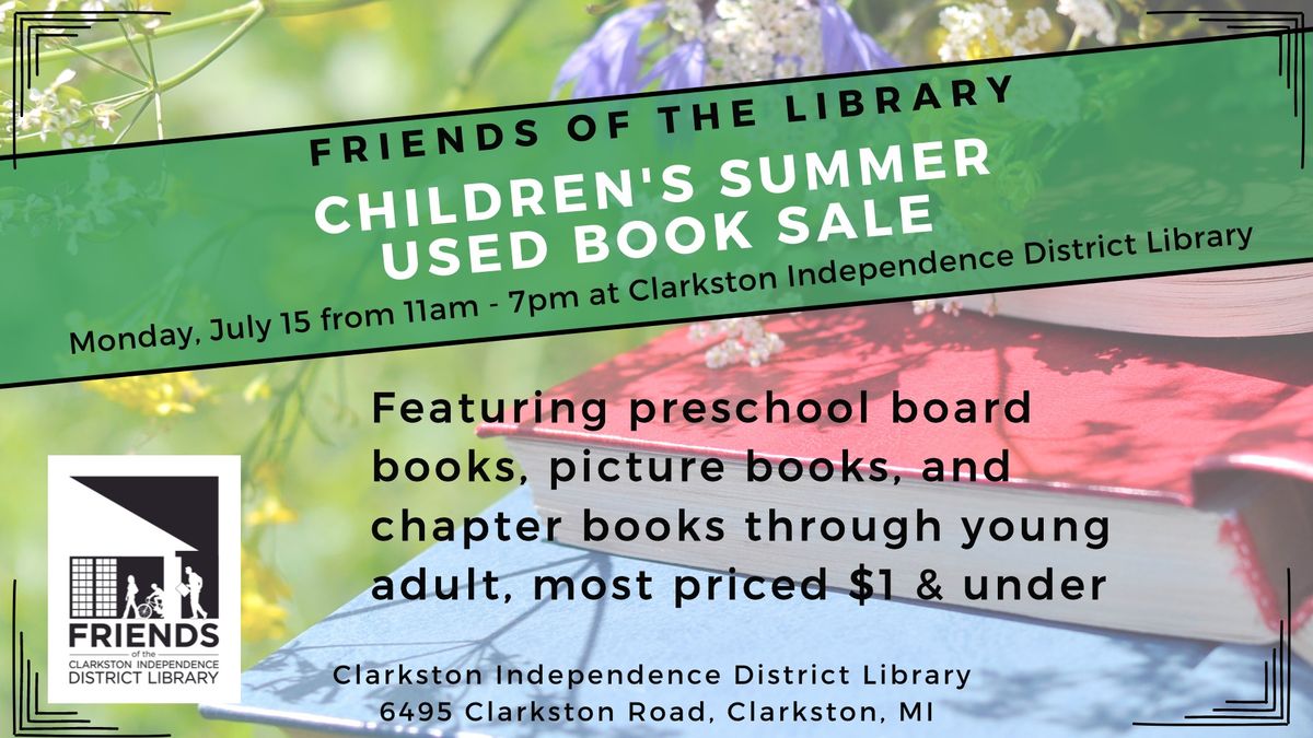 Children's Summer Used Book Sale