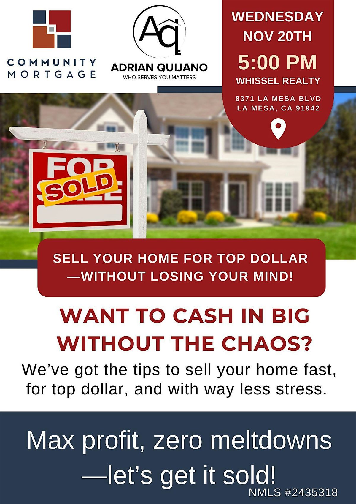 Sell for Top Dollar: Join Our Stress-Free Home Selling Workshop