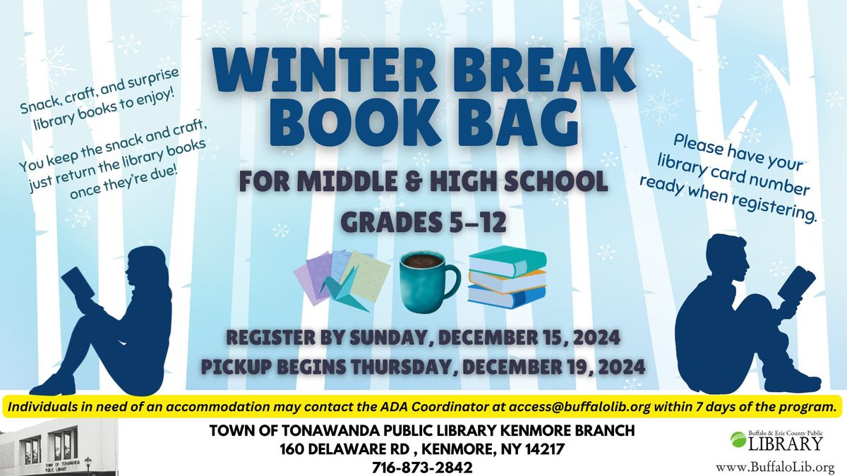 Winter Break Book Bag for grades 5-12