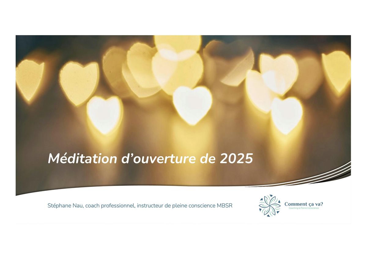 M\u00e9ditation d'ouverture de 2025