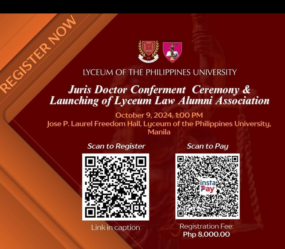 Juris Doctor Conferment Ceremony & Launching of Lyceum Law Alumni Association