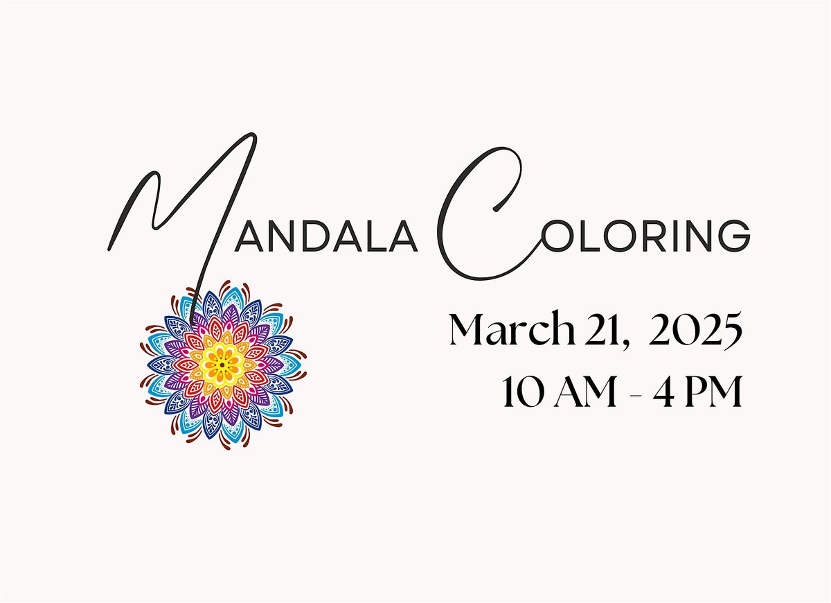 Mandala Coloring Board Event