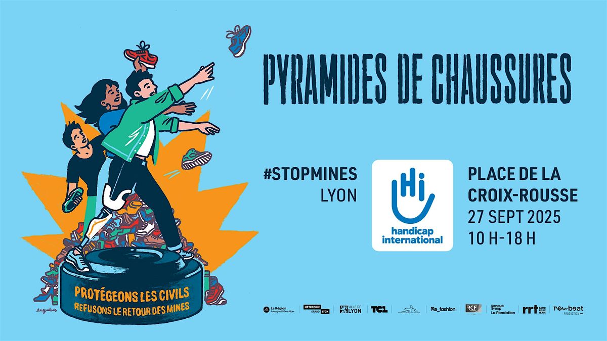 Pyramides de chaussures de Handicap International