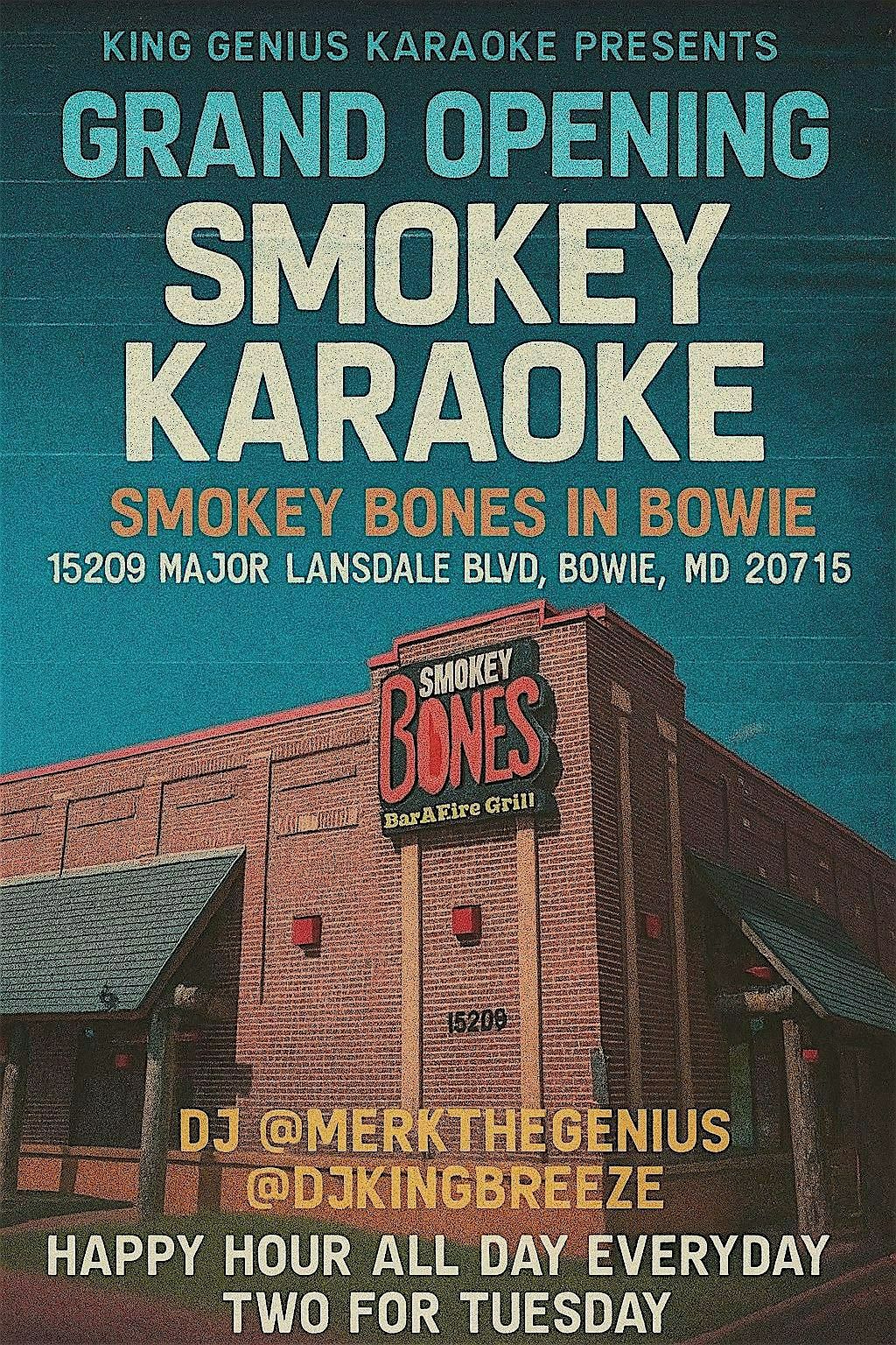 Smokey Karaoke at Smokey Bones Bowie