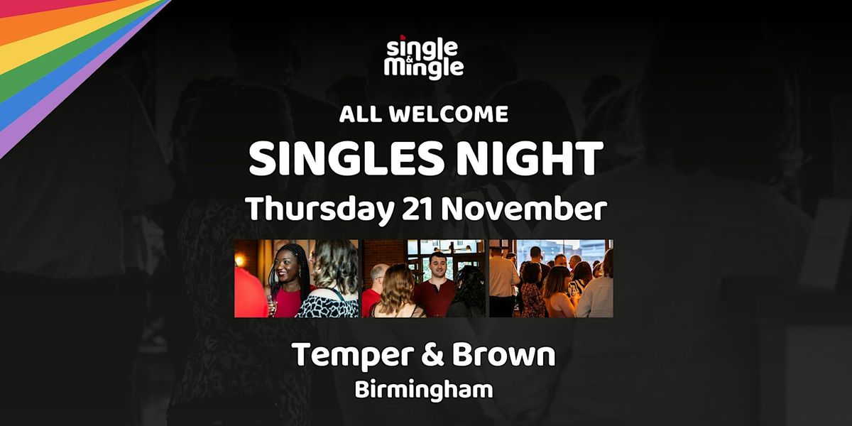 Singles Night at Temper & Brown Birmingham (All Welcome)