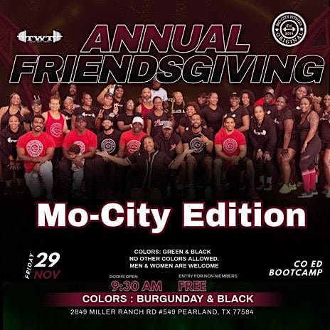 TWT AND MO CITY CO-ED BOOT CAMP\/FRIENDSGIVING EDITION