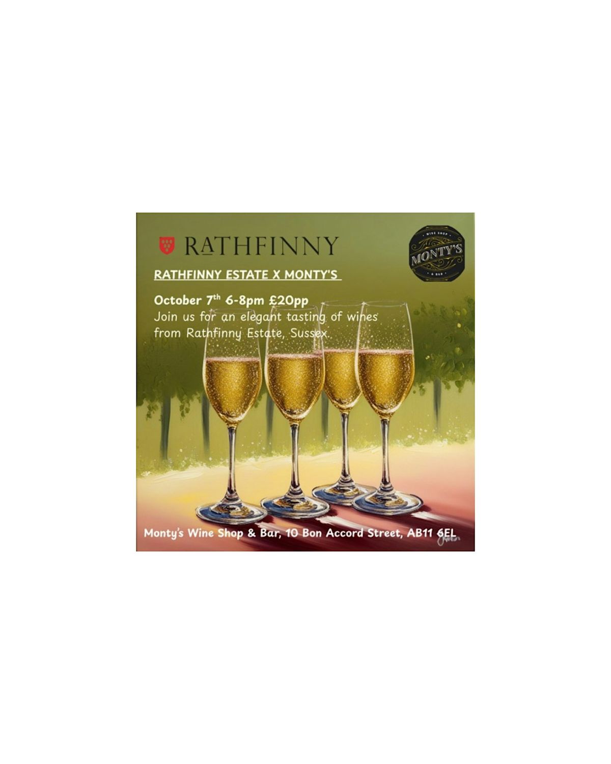 Rathfinny Estate wine tasting at Monty's