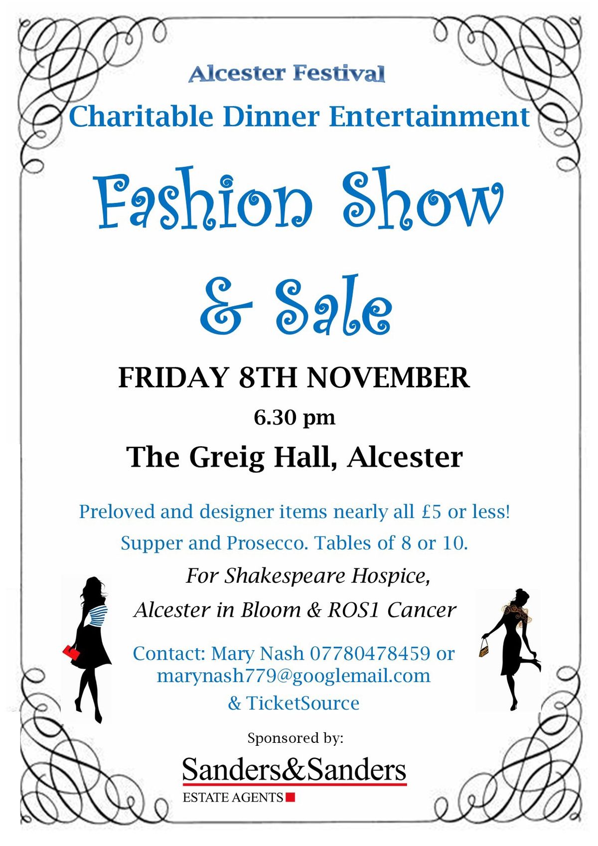 Alcester Festival pre loved Fashion show and supper 