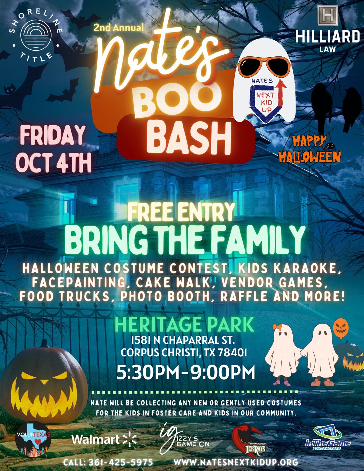 2nd Annual Nate's Boo Bash at Heritage Park