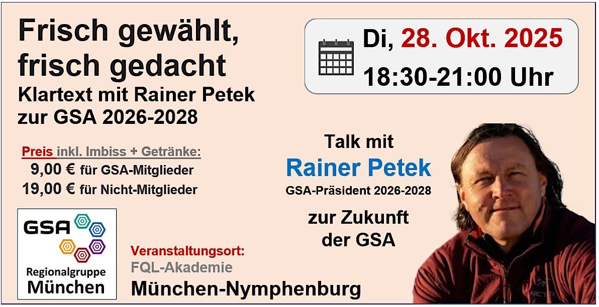 Frisch gew\u00e4hlt, frisch gedacht  - Klartext mit Rainer Petek zur GSA