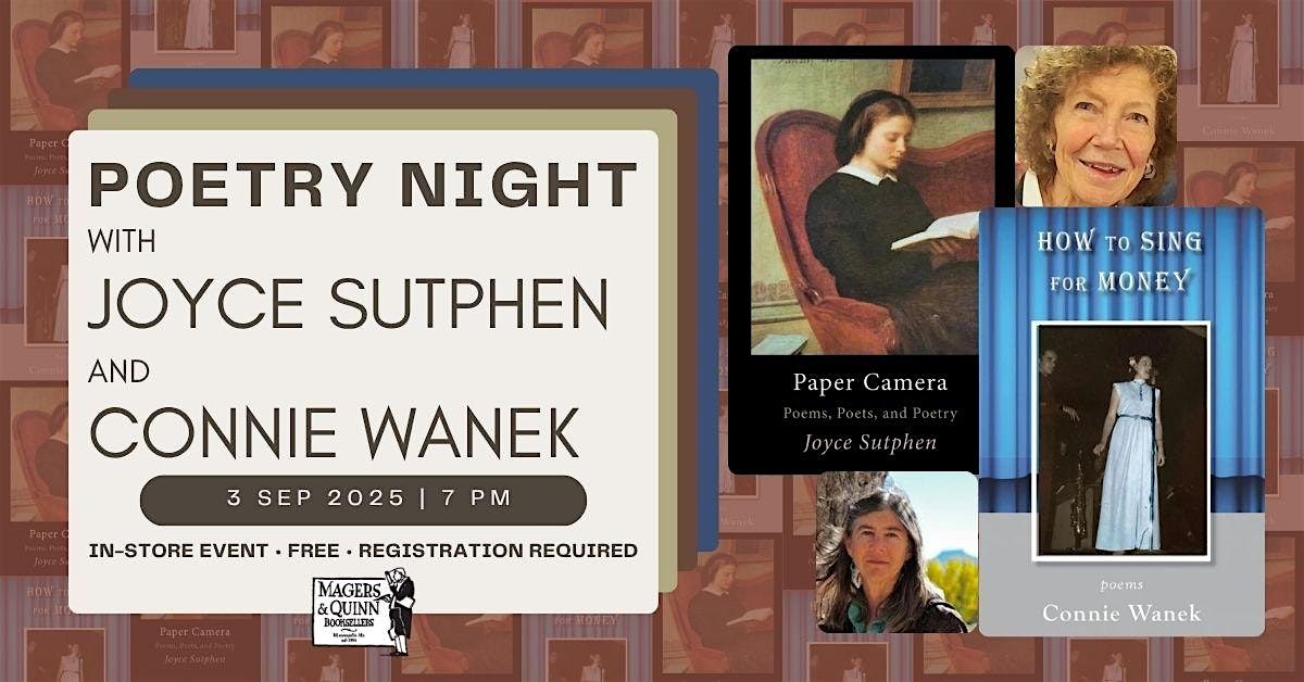 Poetry Night with Joyce Sutphen & Connie Wanek