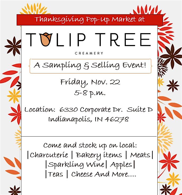 2024 Thanksgiving Pop-Up Market @Tulip Tree Creamery